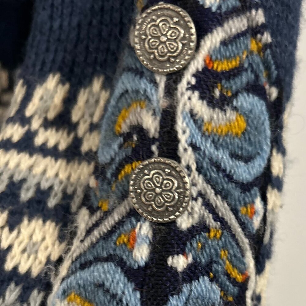 Vintage Nordstrik Wool Knit Cardigan Sweater Fair Isle Sz M 38" Chest - Picture 6 of 6
